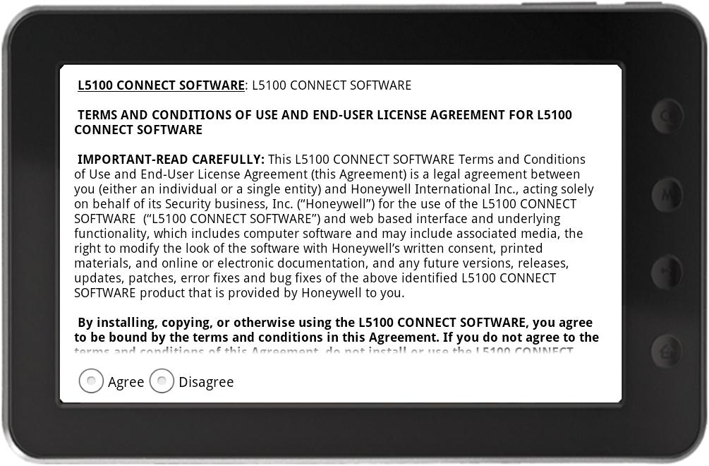 Android Tablet Setup Read the End User License Agreement Select Agree to Continue - Should be Agreed to