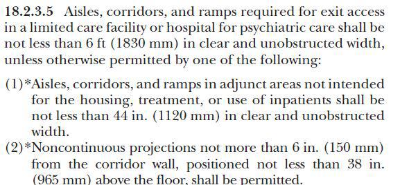 Problem #1 Protruding Object Violations Greater than 4-1/2 & 4 Sections of NFPA