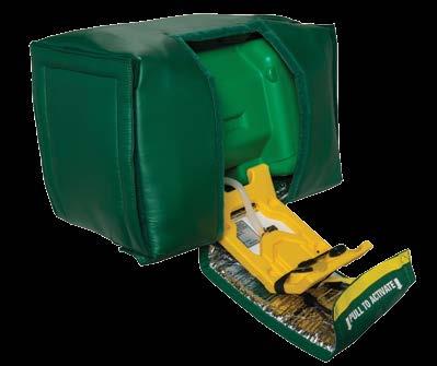 Model 7603 5-gallon, self-contained portable eyewash with optional drench hose, Model 890B.
