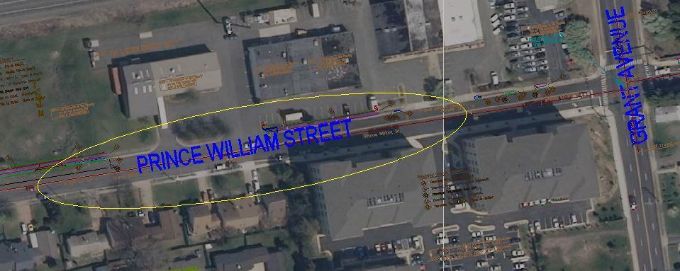 Construction Phase 1B Courts of Manassas to 9270 Prince William Street 24 Water line construction Curb, gutter and