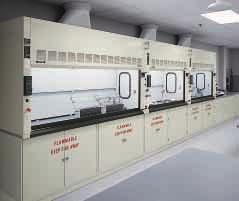 This series of eight-foot fume hoods features standard