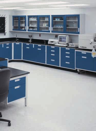 MAX/LAB to the max... Island Core and Wall Panel supports, suspended and floormounted cabinets, corner sinks, open shelving, adjustable-height stationary and mobile tables, plus fixed wall cabinets.