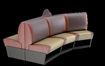03 [965] Upholstered Sofa - Wedge + Straight + Wedge Arrangement 612-300-272 Upholstered Sofa -