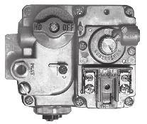 266-336) MANUAL SHUT-OFF VALVE Robertshaw 7000 DERHC (Heater Model 406) Gas Pressure Adjustment UNION Non-Adjustable Gas Valve MANOMETER