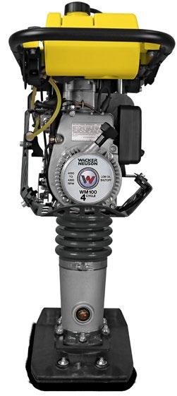 For hard construction sites, Wacker Neuson engine WM100 and Honda GX100, two