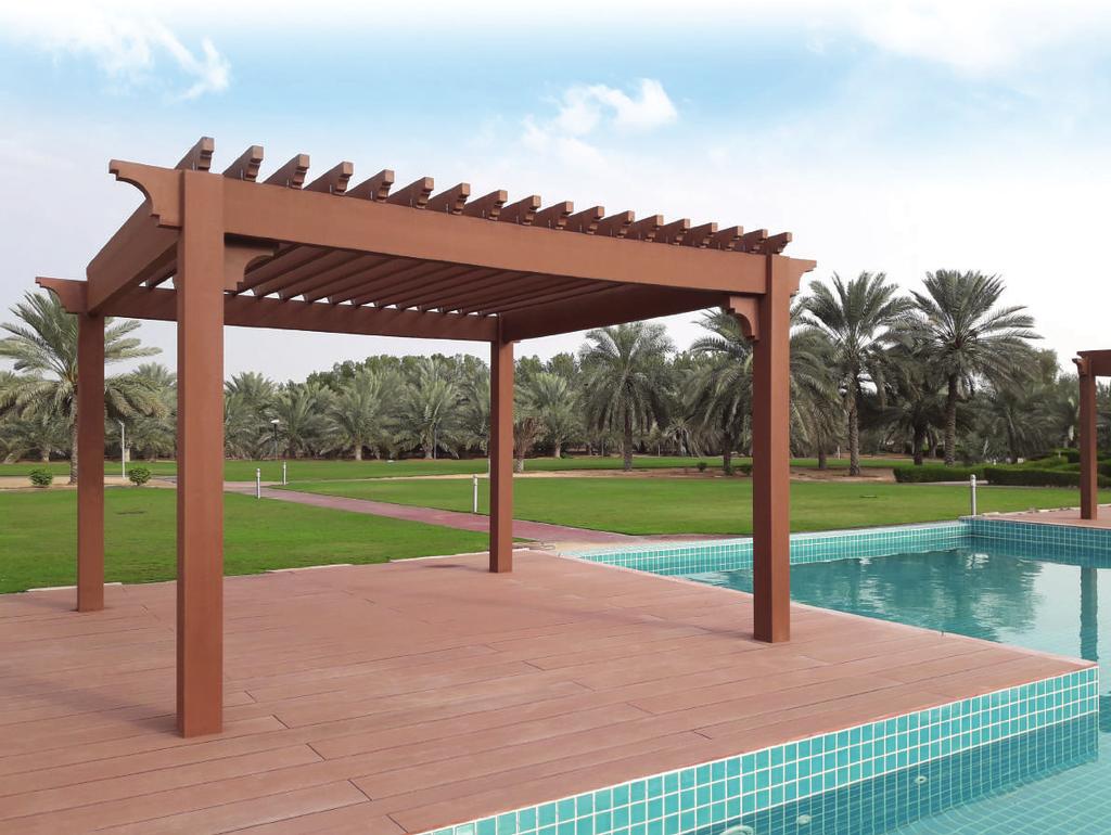 Pergolas can define space and add interest to an area
