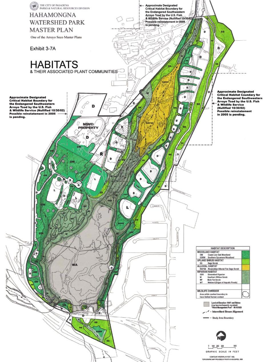 Habitat Restoration Proposed in the vicinity of Sycamore Grove Field, along the Westside Perimeter Trail, along Berkshire Creek, within Berkshire Creek project area, and between
