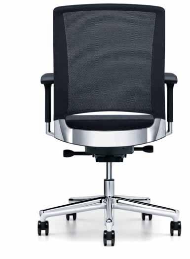 chromeplated base, width and height adjustable armrests, adjustable lumbar support High swivel