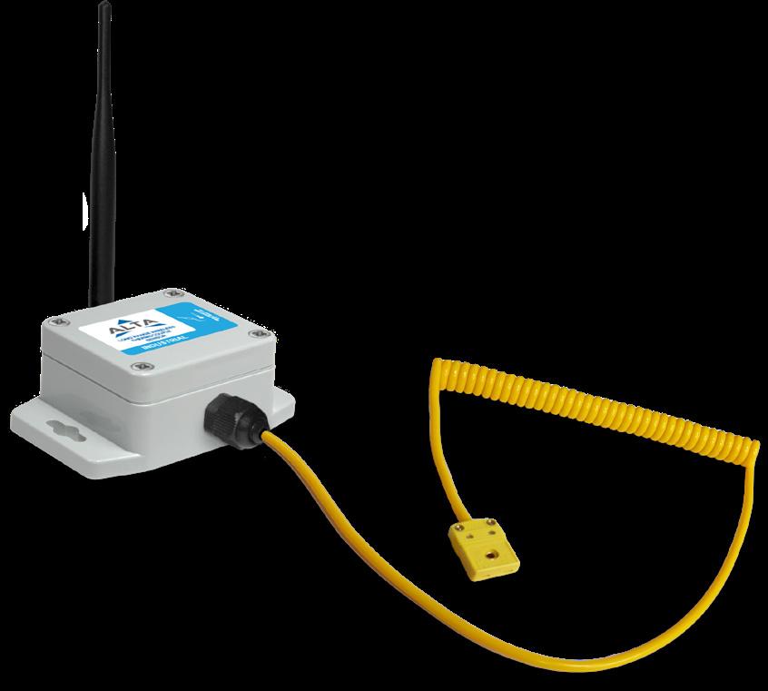 Industrial Wireless Sensor 2.316 in (58.84 mm) 3.701 in (94.0 mm) Height: 1.378 in (35.0 mm) ALTA Industrial Wireless Thermocouple Sensors - Technical Specifications Supply Voltage 2.0-3.