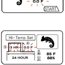 User can input the amount of hours to set the optimum conditions. (Initial setting: ③ three hours.) [ Hi-Temp Cycle Gap- Time Setting Screen ] STEP4 Daily Temp.