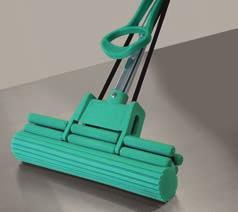 lint-free PVA mops attached to your choice Ribbed Block Mop with integral wringer handle extends up