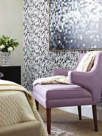 9 10 72 DO IT YOURSELF Winter 2016 11 9 Dusty lavender curtains serve as a floor-to-ceiling headboard in