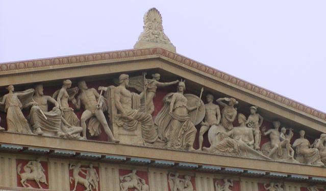 East pediment of the