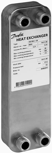 Brazed heat exchanger XB06 & Flow-compensated temperature controller IHPT (PN16) Description XB06 The XB is a brazed plate heat exchanger designed for use with district heating systems (i.e. air conditioning, heating, domestic hot water).