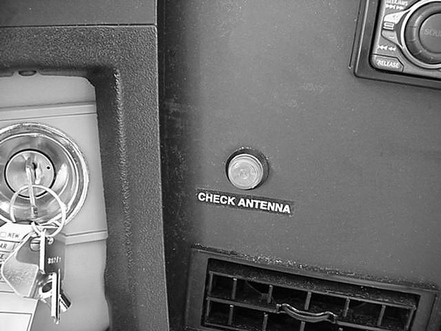 SECTION 8 ENTERTAINMENT Check Antenna Light The check antenna light will come on for 20 seconds when the ignition switch is turned on to remind you to be sure the TV antenna and/or satellite dish are