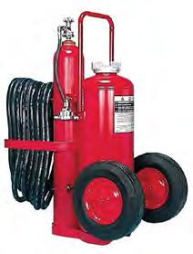 Regular Direct Pressure extinguishers with a quick opening 55 ft 3 nitrogen cylinder.