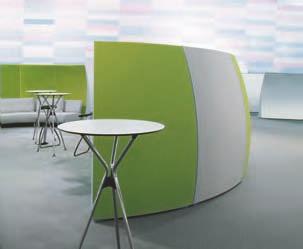 Thanks to the concave form, the interior space created is effectively acoustically screened.