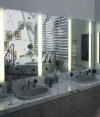 the luminaires is   Wall-mounted nonlinear luminaires at the sides of the mirror 10