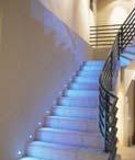 If they adjoin an interior area with a higher illuminance, the level in the hall or stair should be no less than