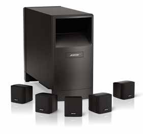 Bose patented signal processing circuitry preserves the impact of low notes and special effects, even at low, late-night listening levels. Elegant cube speakers are easy to place in any room.
