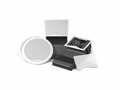 Mount flush to walls and ceiling and are paintable to match décor. Incorporates Articulated Array speaker design for Stereo Everywhere speaker performance providing wide, spacious sound coverage.