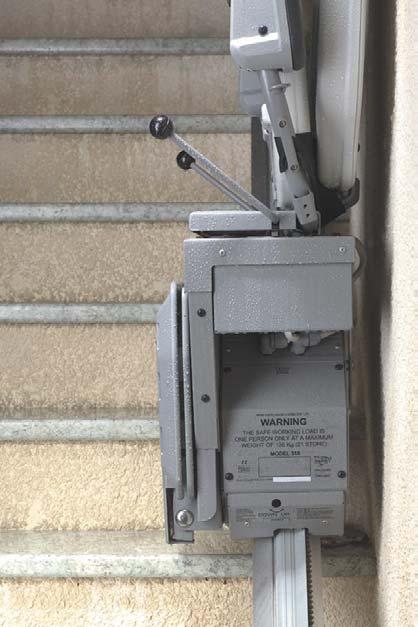 Handwinding the Stairlift Handwinding the stairlift is a safety feature on your Stannah 310 Stairlift.