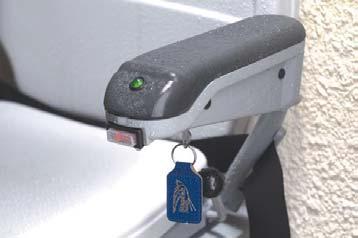 Using your Stairlift Check that the red on/off switch is switched off before you sit in the stairlift. You will find the red on/off switch located at the end of the arm rest.