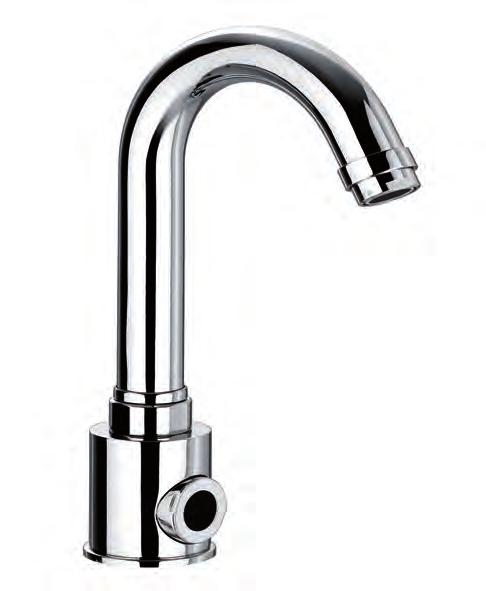 Senselec basin tap with pre-programmed infra red sensor, 2 sec delay before shut off, all pushfit connections, and a 30 sec security shut off to prevent vandalism, made