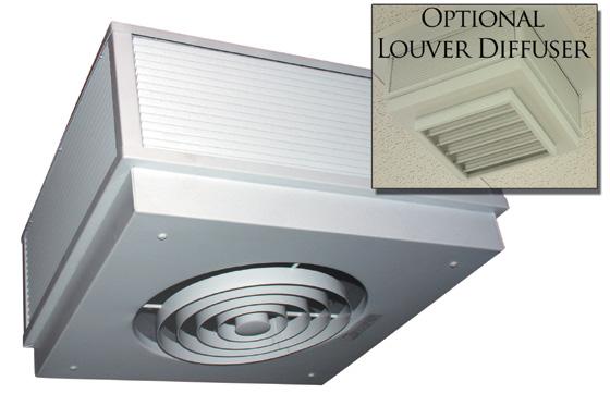 3470 Series Commercial Fan Forced Surface Mounted Ceiling Heater Contractor shall supply and install heavy duty ceiling mounted forced air electric heater(s) of the wattage, voltage and phase as