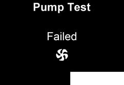Test results: Failed* Remove thumb from the water-stop opening. Restart the pump: Press. It may take several seconds for the pump to restart. Remove thumb from the water-stop opening. Power off the instrument.