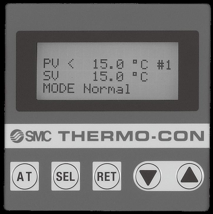Thermo-con/Rack Mount Type Air-cooled Water-cooled HECR Series Operation Display Panel 1st line Indicates the no.