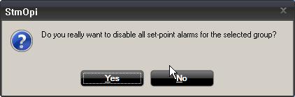 Alarm Colors Specific colors can be used for set-point alarms in inventory windows.