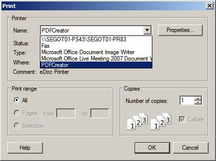Printer To configure a report that is to be printed: 1.