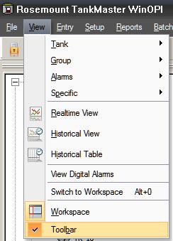 Reference Manual 2.2 TOOLBAR The WinOpi toolbar contains buttons which act as shortcuts to various tools and functionality. The toolbar can be toggled from the View menu.