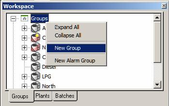 Reference Manual 2.4.3 Creating a Tank Group Tank groups can be created in the Workspace in a number of ways.