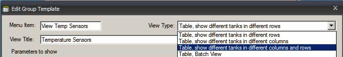 spot in Liquid CV = Current Value VU = Value Unit AS = Alarm Status The format determines how the parameter is presented in the view window.