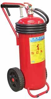 1370 14164 14164 Powder Wheeled Fire Extinguisher kg 50 Approved EN 166-1:200, Marina MED, higest rate achieved - A IVB C CSI Certificate MED/0497/129/09 Organic solid materials, wood rubber,