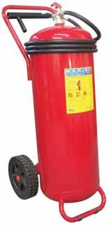 1370 1411 1411 Powder Wheeled Fire Extinguisher kg 100 Approved EN 166-1:200, Marina MED, higest rate achieved - A IVB C CSI Certificate MED/0497/132/09 Organic solid materials, wood rubber, textiles