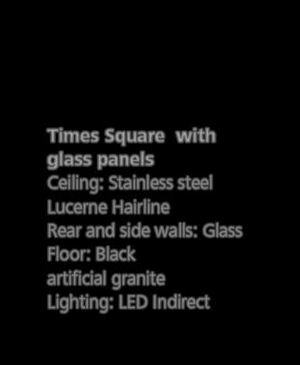 side walls: Glass Floor: Black