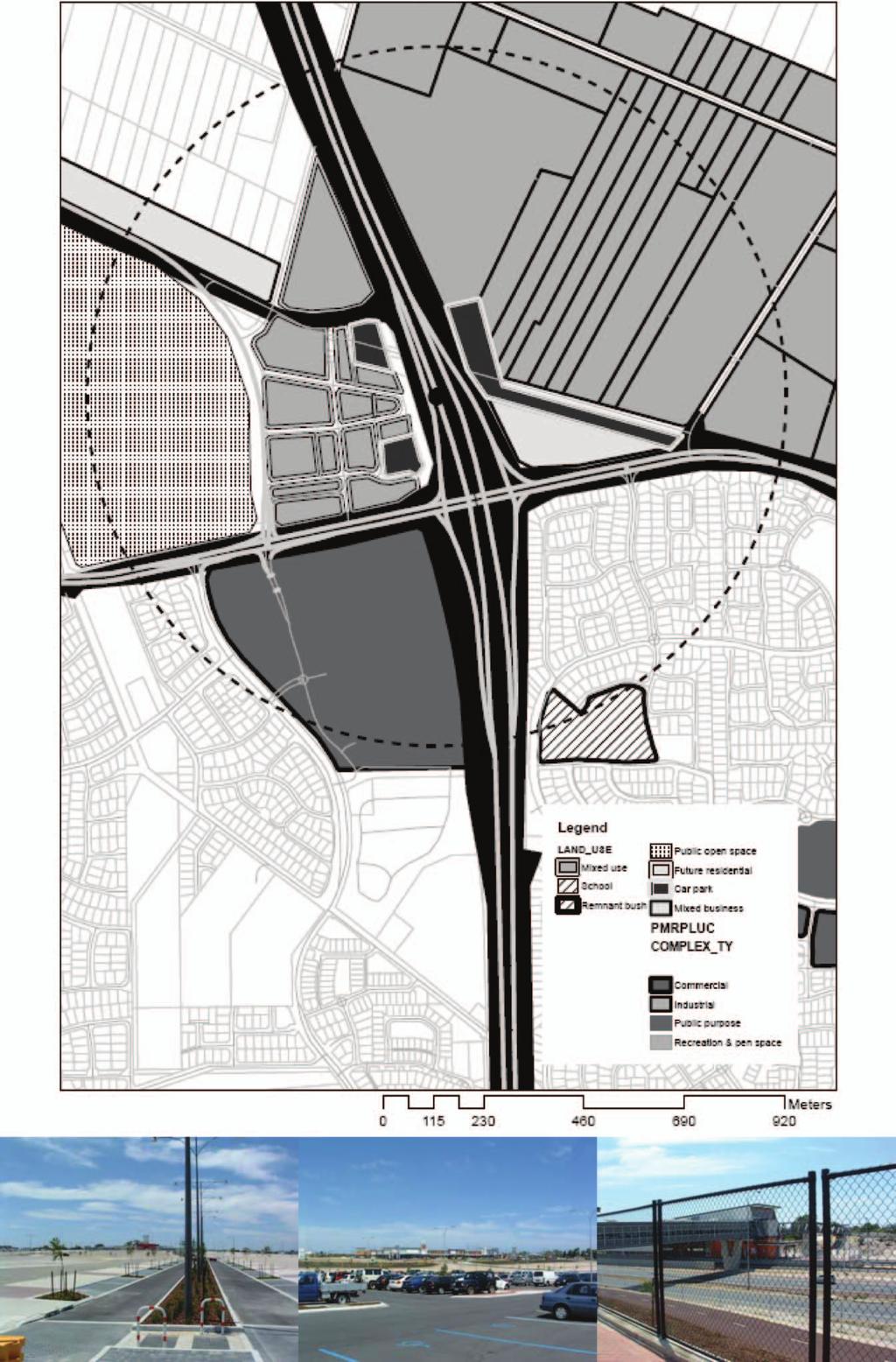 Carey Curtis FIGURE 4. Cockburn 800m Station Precinct: Land Use. amount of car parking given the potential catchment to be drawn on (Kuby et al., 2004).