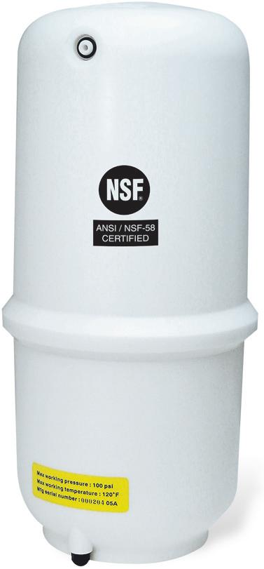 Proprietary filter cartridges and membranes are installed and removed by a simple 1/4 turn. Cartridges have double o-rings to prevent leakage. WQA Gold Seal Certified to NSF / ANSI Std.