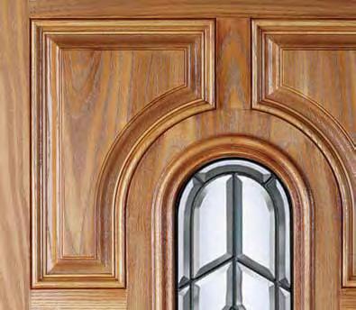 Oakcraft, Belleville or Barrington fiberglass wood-grain textured door for an authentic