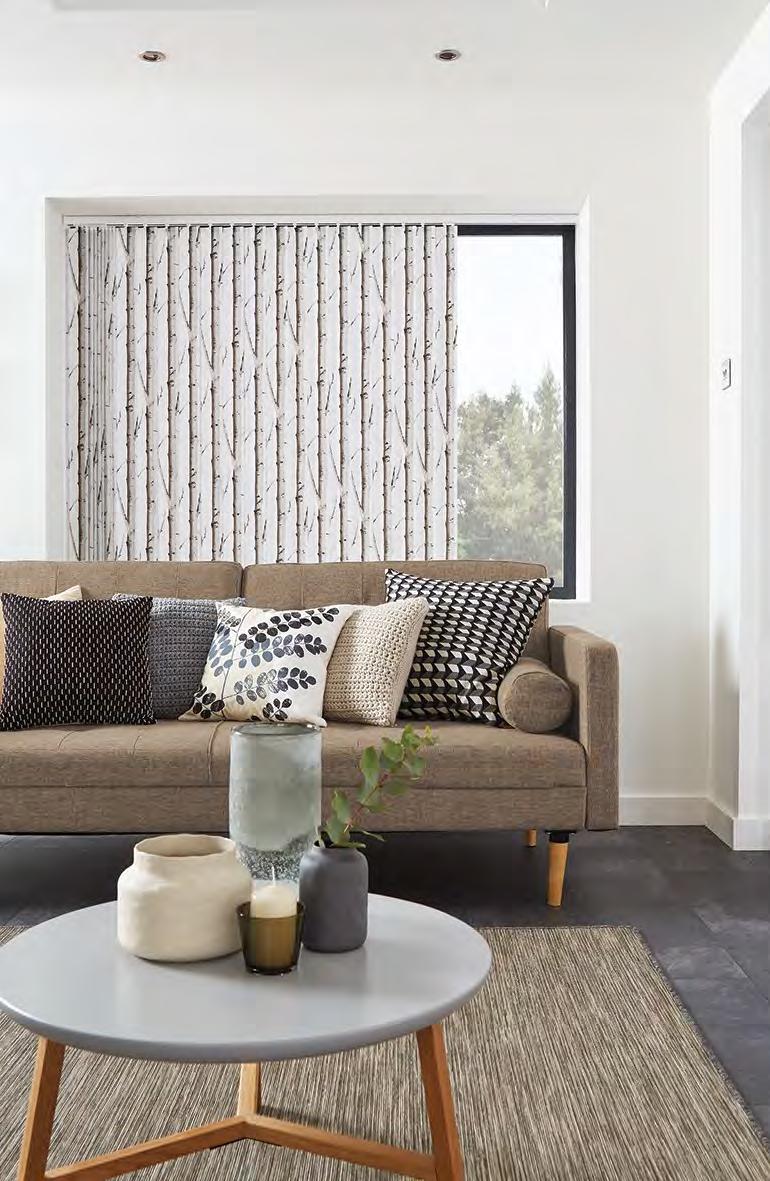 VERTICAL collection Vertical blinds offer the ultimate in shading flexibility and privacy along with modern clean lines and stunning fabrics.