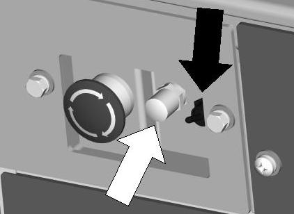 When the machine s power is turned off (using either the key or the emergency button), the E-mag brake is activated and the traction motor is prevented from moving.