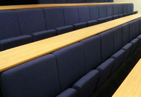 traditional lecture spaces Aura Universally popular. With an upholstered seat and back complete with a compact tip up mechanism, the Aura can be customised to suit most spaces.