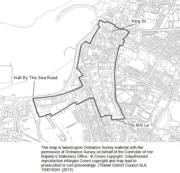 Map 27 Car Parking in Margate Town Centre Crown copyright and database rights