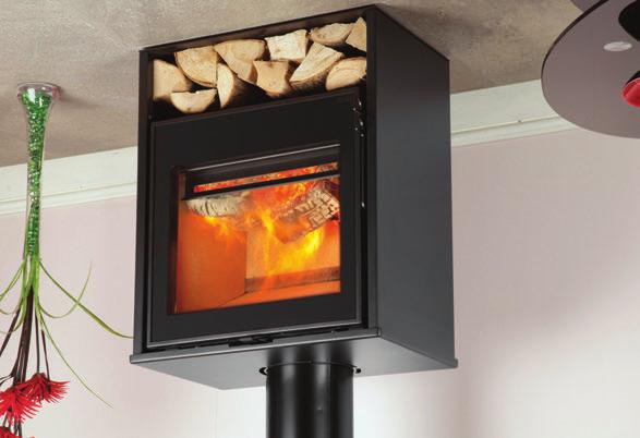 Available with legs, log store or full length glass window, the 50FS range is the ideal choice for both free standing installation or large open fire places, where the fire in the chamber can be seen