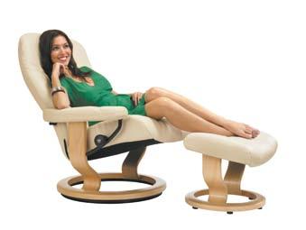 Patented Stressless Plus system for perfect support in any position 10 year guarantee for years of comfort Matching Stressless Atlantic