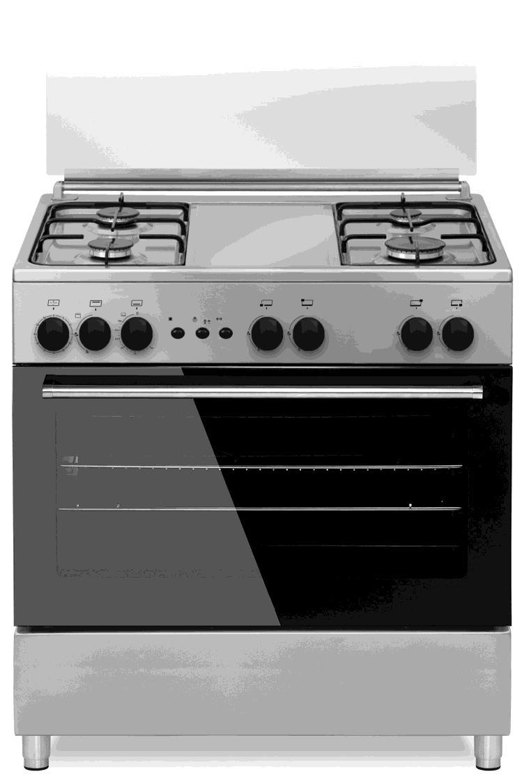 WCLM-8540G6IG 80 x 50 cms 4 Gas Burners Full Safety Gas Oven / Gas