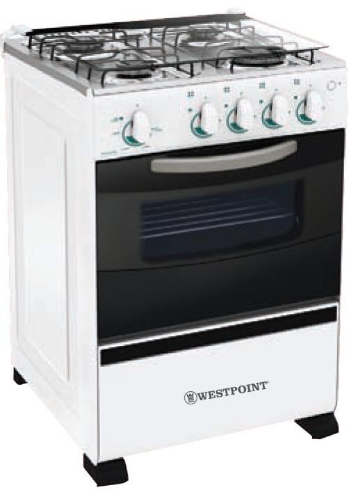 WCEF-5540GGFIL 50 x 50 4 Gas Burners Steel Hob Oven Capacity: 55 Lts Gas Oven / Gas Grill Glass Lid